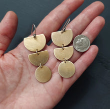 Load image into Gallery viewer, Traveler Earrings~Brass + Sterling Silver
