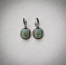 Load image into Gallery viewer, Turquoise Moon Hoops
