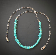 Load image into Gallery viewer, Turquoise + Chain Necklace
