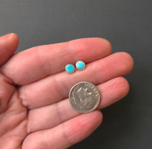 Load image into Gallery viewer, Blue Dot Post Earrings
