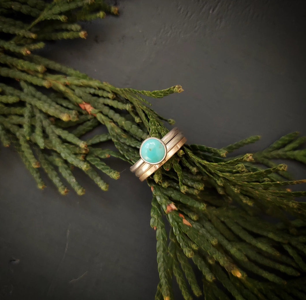 Turquoise Stacking Ring Set Size 7