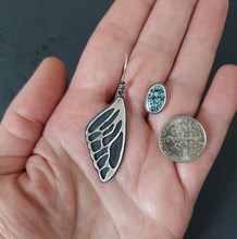 Load image into Gallery viewer, Wing + Turquoise Earrings
