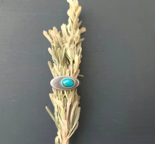Load image into Gallery viewer, Turquoise Signet Ring 6.25

