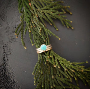 Turquoise Stacking Ring Set Size 8