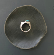 Load image into Gallery viewer, Turquoise Signet Ring 6.25
