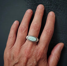 Load image into Gallery viewer, Turquoise Signet Ring 7.25
