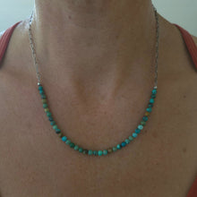 Load image into Gallery viewer, Turquoise Beads + Chain Necklace
