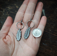 Load image into Gallery viewer, Feather Hoops
