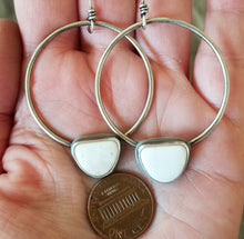 Load image into Gallery viewer, White Buffalo Moon Hoops
