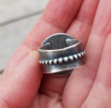 Load image into Gallery viewer, Blue Moon Turquoise Moonshadow Ring
