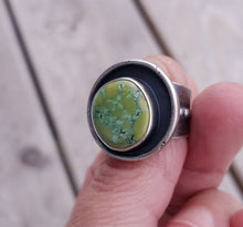 Load image into Gallery viewer, Blue Moon Turquoise Moonshadow Ring

