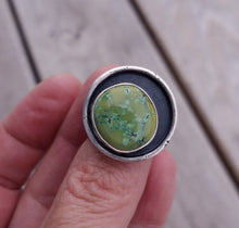Load image into Gallery viewer, Blue Moon Turquoise Moonshadow Ring
