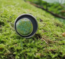 Load image into Gallery viewer, Blue Moon Turquoise Moonshadow Ring
