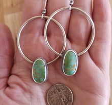 Load image into Gallery viewer, Kingman Turquoise Hoops
