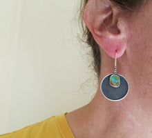 Load image into Gallery viewer, Sunshine~Moonshine Kingman Turquoise Earrings no.1
