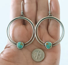 Load image into Gallery viewer, Kingman Turquoise Double Hoop no.2
