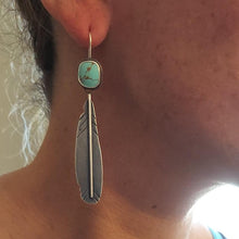 Load image into Gallery viewer, Kingman Turquoise Peace Earrings
