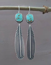 Load image into Gallery viewer, Kingman Turquoise Peace Earrings
