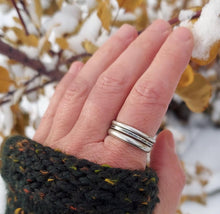 Load image into Gallery viewer, Sterling Silver Stacking Rings size 9
