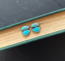 Load image into Gallery viewer, Double Turquoise Post Earrings
