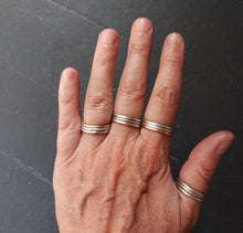Load image into Gallery viewer, Silver+Gold Stacking Set size 6.75
