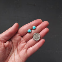 Load image into Gallery viewer, Blue Dot Post Earrings no.2
