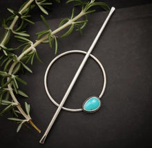 Load image into Gallery viewer, Turquoise Hairpin no.1
