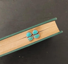 Load image into Gallery viewer, Double Turquoise Bluebird Post Earrings
