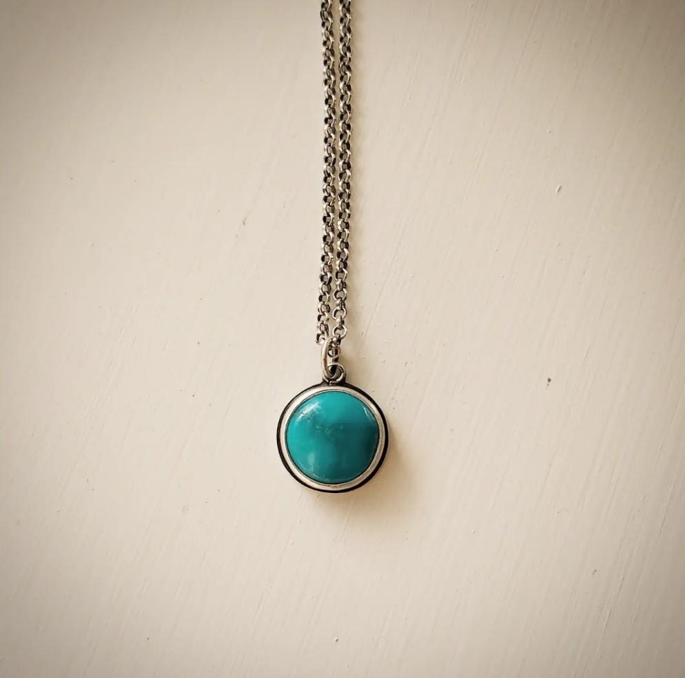 Blue Dot Necklace