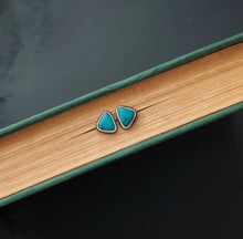 Load image into Gallery viewer, Triangle Bluebird Post Earrings
